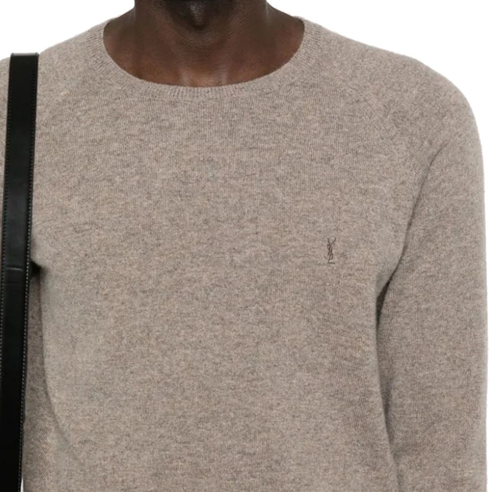 Saint Laurent Brauner Kaschmirpullover