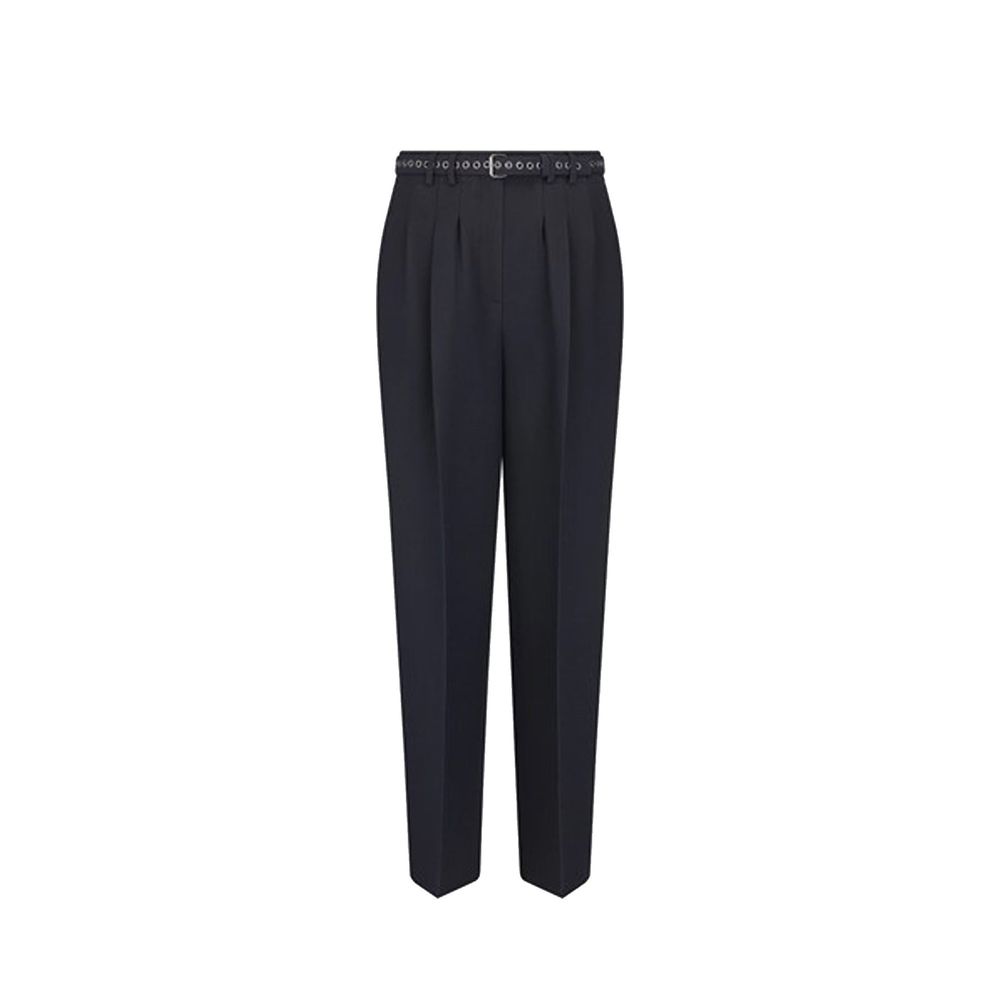 Dior Schwarze Woll-Freizeithose