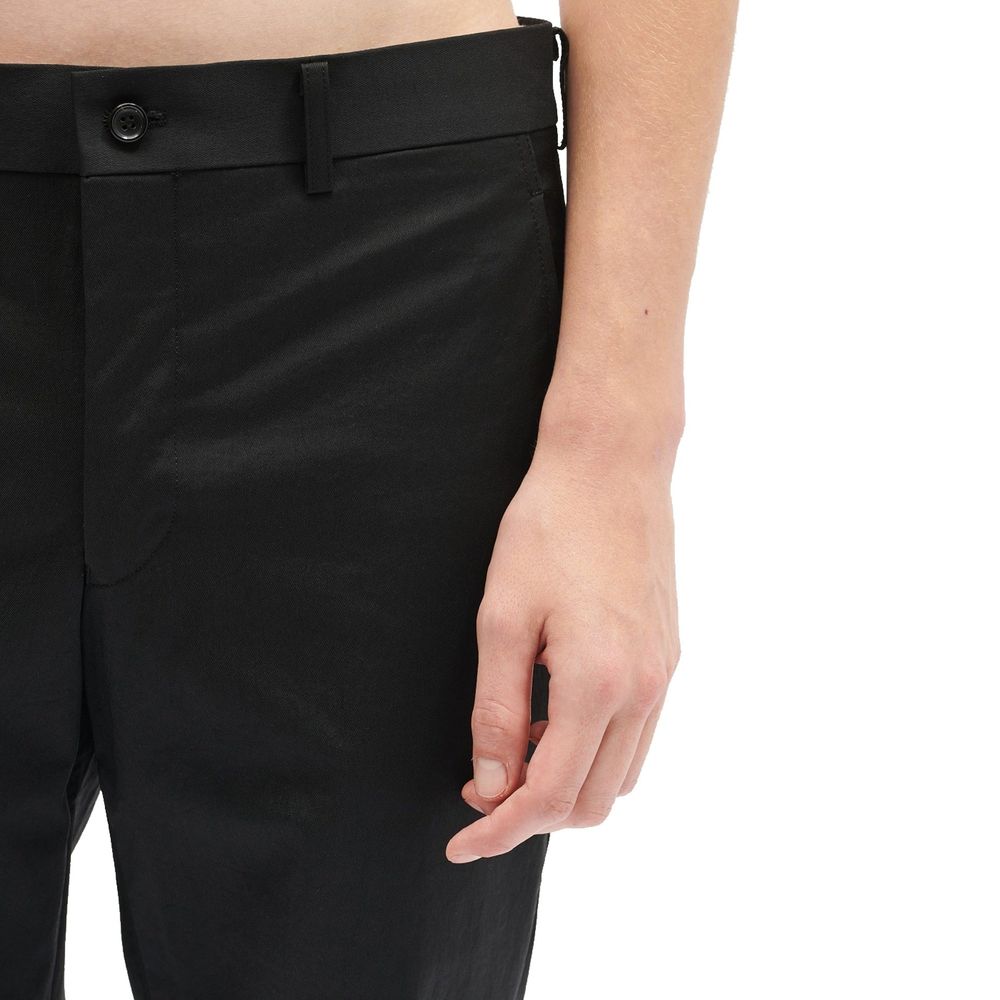 Comme Des Garçons Schwarze Nylon Casual Hose