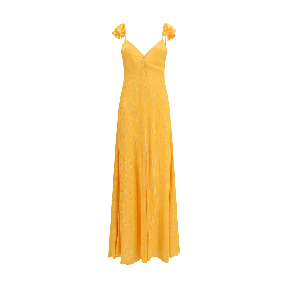 Forte_Forte Orange Viskose Freizeitkleid