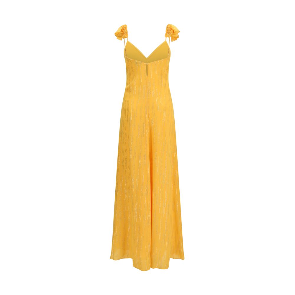 Forte_Forte Orange Viskose Freizeitkleid