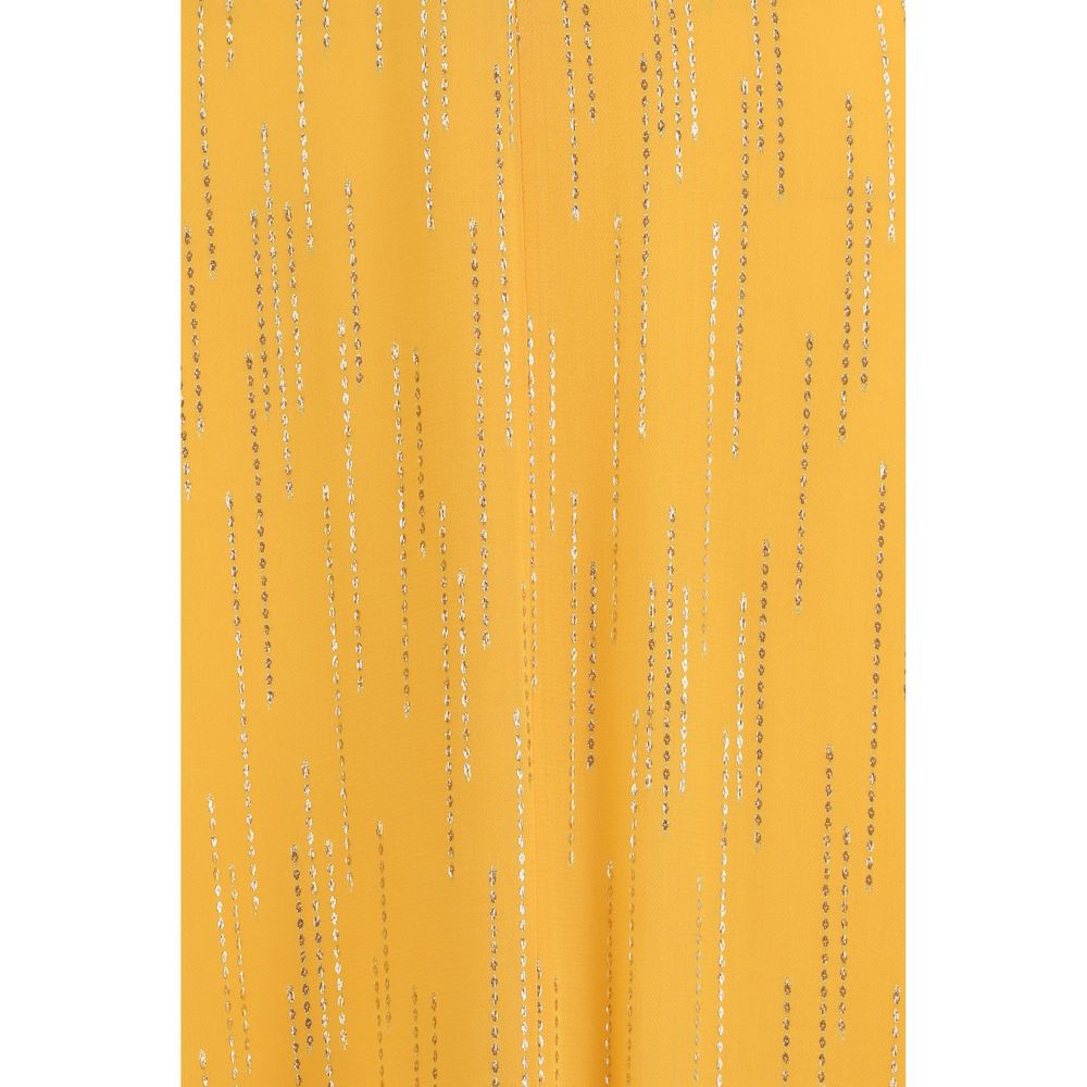 Forte_Forte Orange Viskose Freizeitkleid