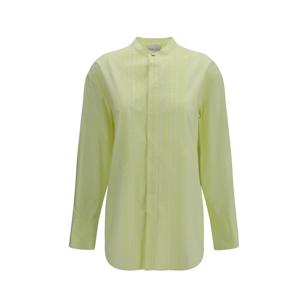 Forte_Forte Zweifarbige Baumwollbluse
