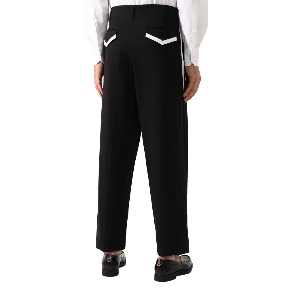 Dolce & Gabbana Schwarze Baumwoll-Freizeithose