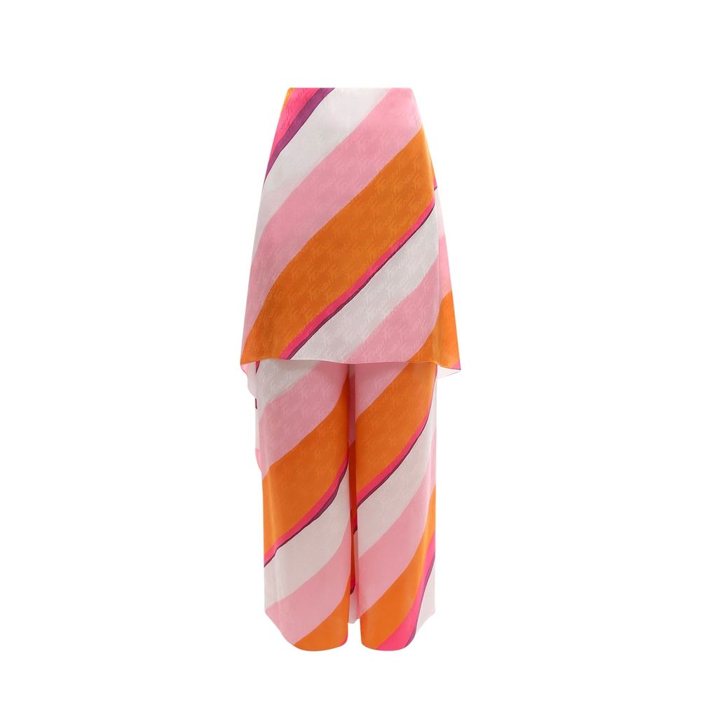 Fendi Mehrfarbige Seidenhose