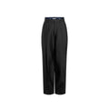 Jacquemus Schwarze Seidenhose mit ausgestelltem Bein