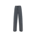 Jil Sander Graue Woll-Freizeithose