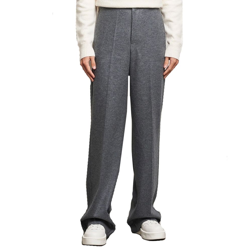 Jil Sander Graue Woll-Freizeithose