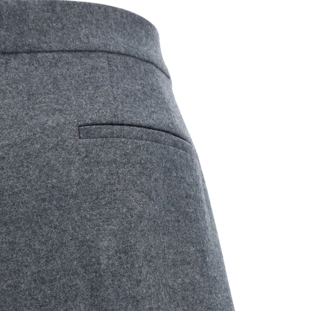 Jil Sander Graue Woll-Freizeithose