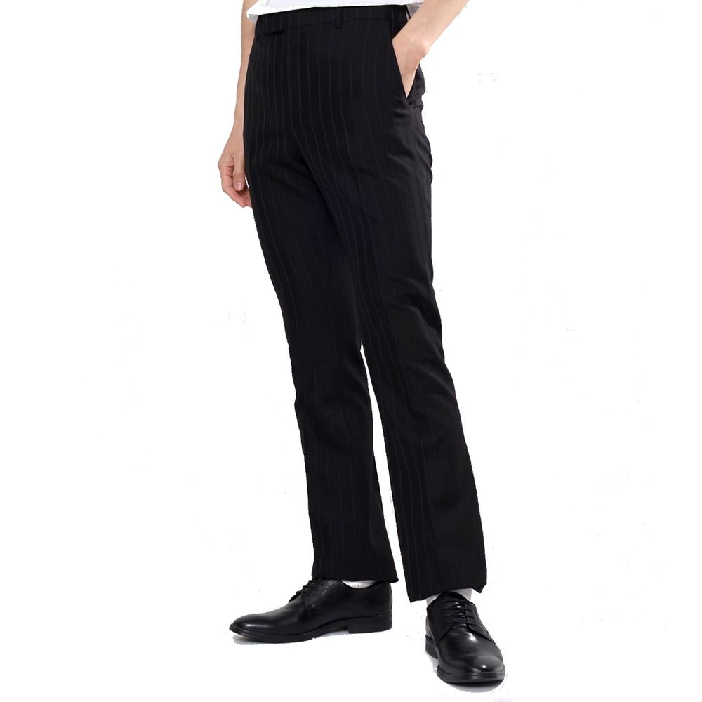Celine Schwarze Wollhose mit ausgestelltem Bein