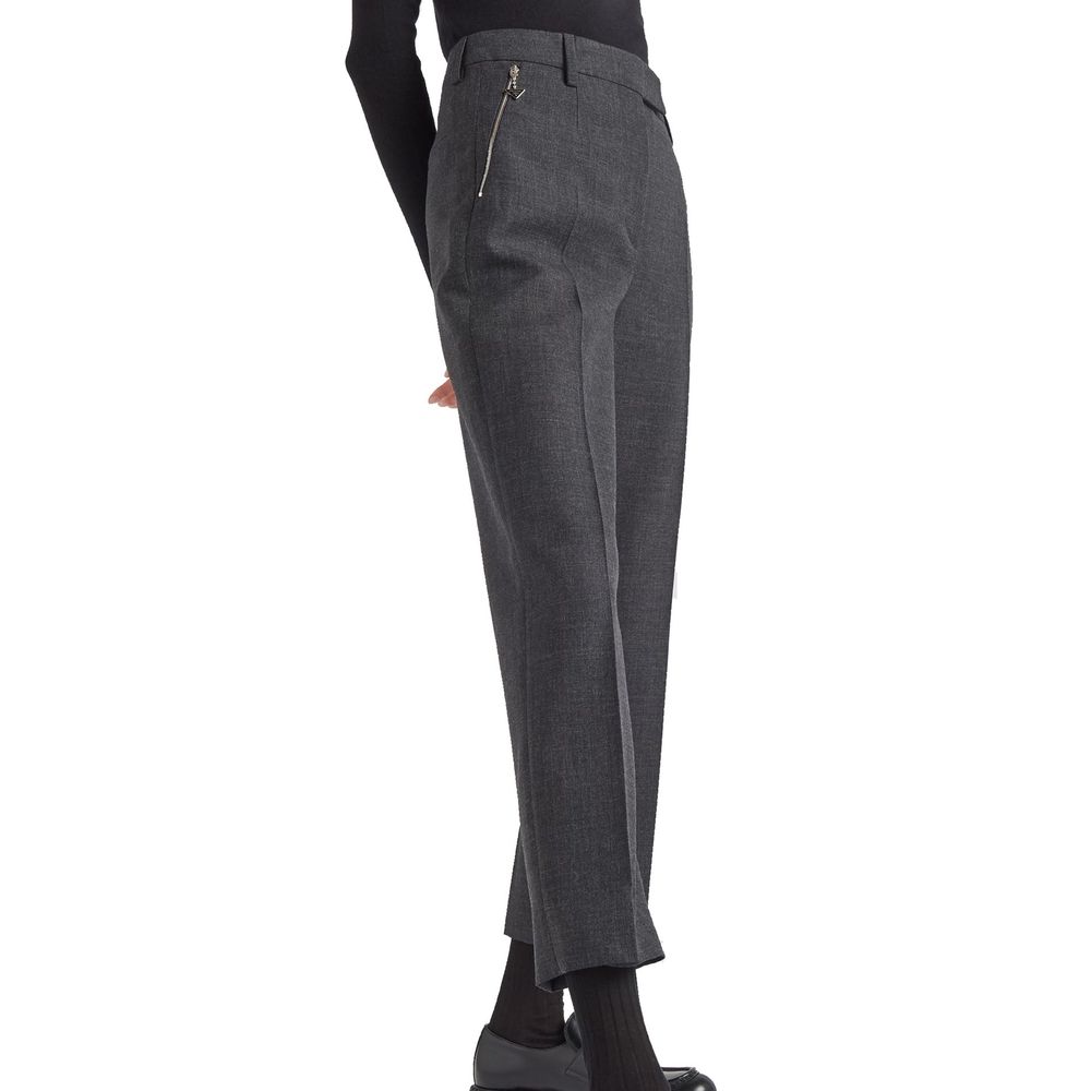 Prada Graue Hose aus reiner Schurwolle