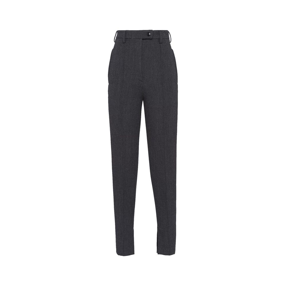 Prada Graue Hose aus Elastan