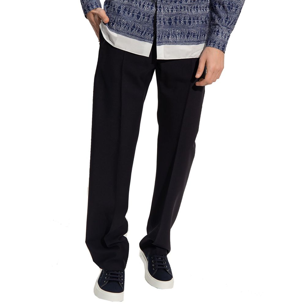 Salvatore Ferragamo Blaue Baumwoll-Freizeithose