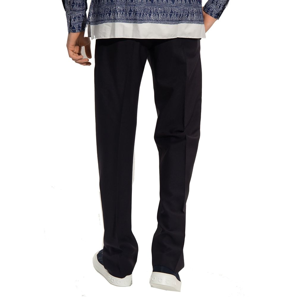 Salvatore Ferragamo Blaue Baumwoll-Freizeithose