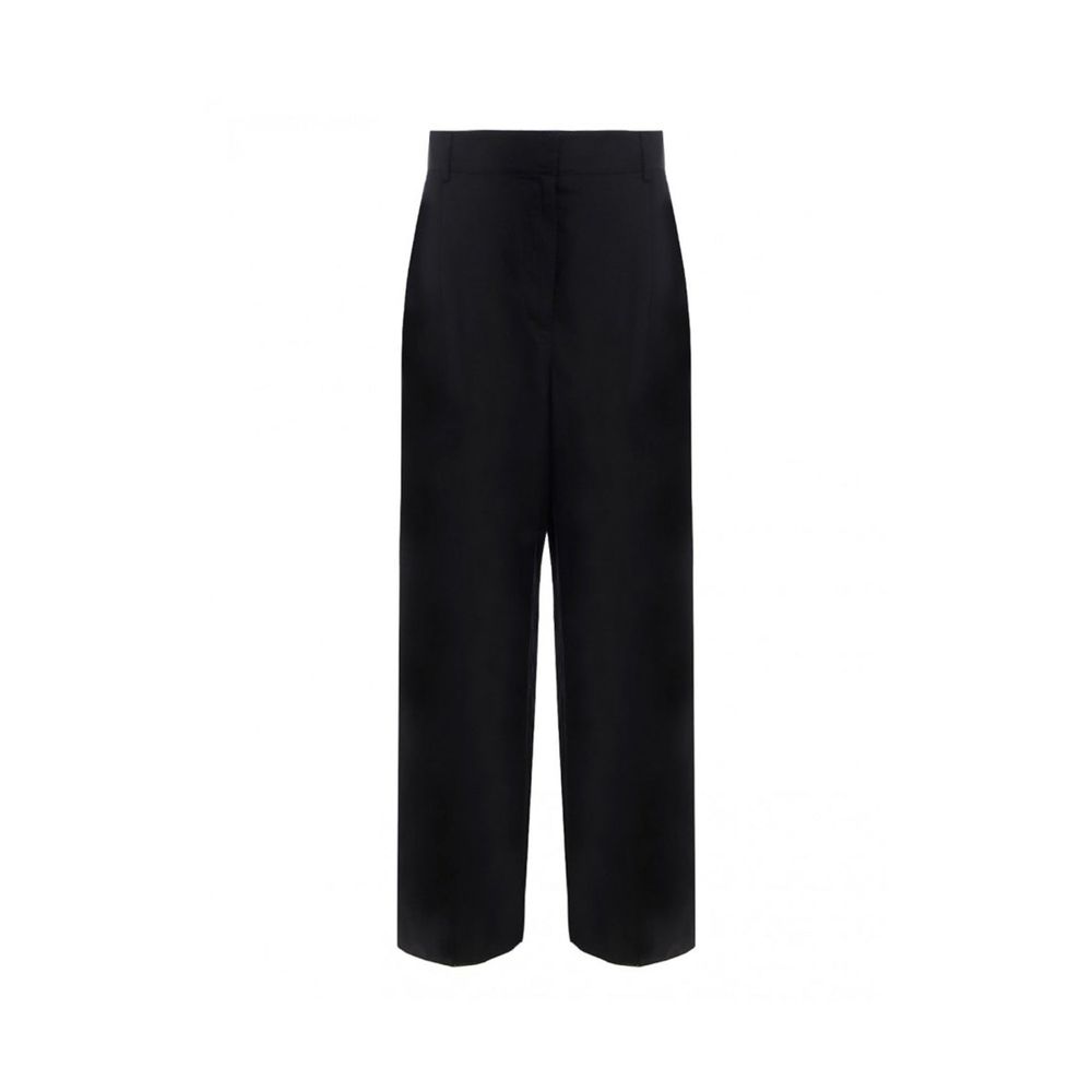 Salvatore Ferragamo Schwarze Seiden-Freizeithose