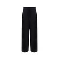 Salvatore Ferragamo Schwarze Seiden-Freizeithose