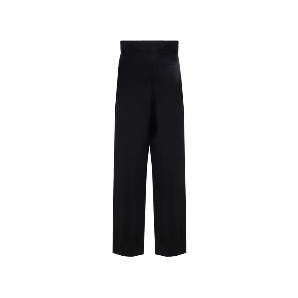 Salvatore Ferragamo Schwarze Seiden-Freizeithose