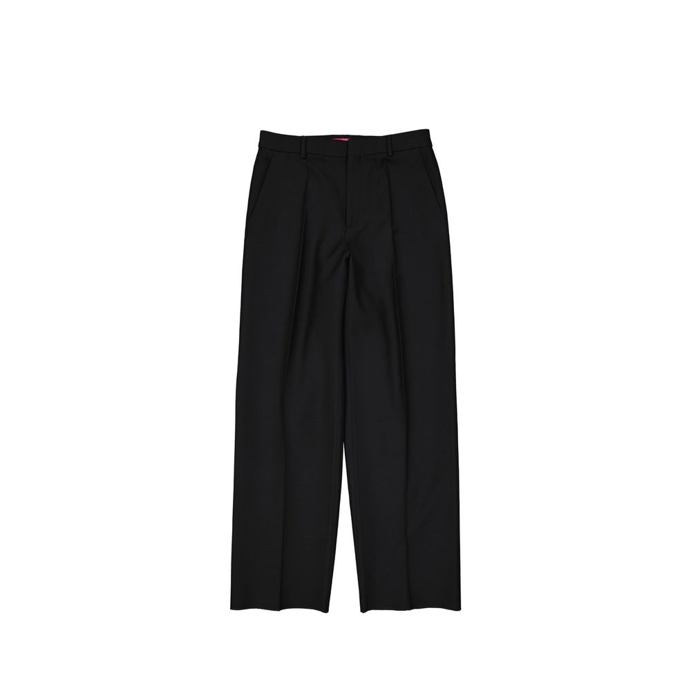 Valentino Garavani Schwarze Seidenhose mit ausgestelltem Bein