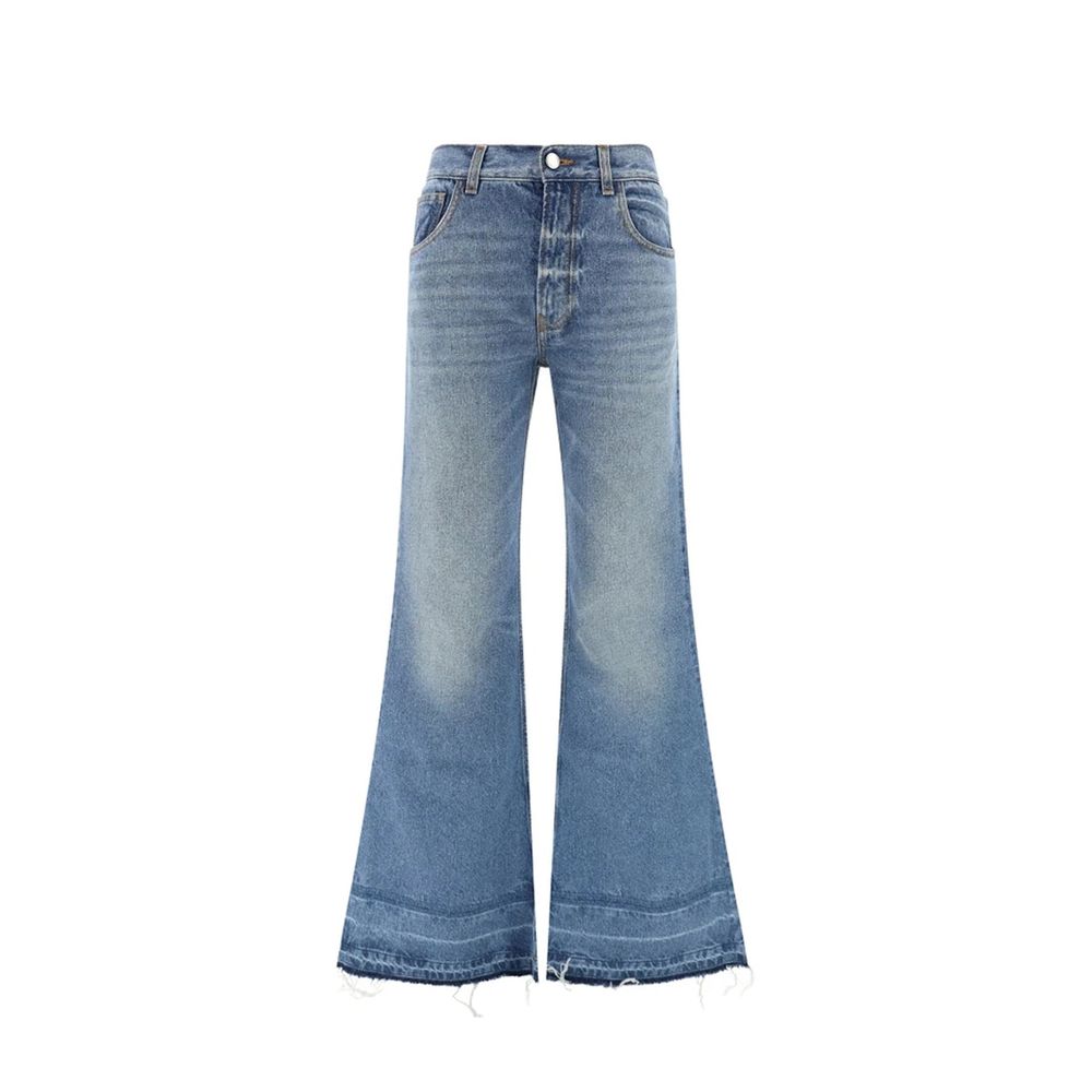Chloé Blaue Bootcut-Jeans aus Baumwolle