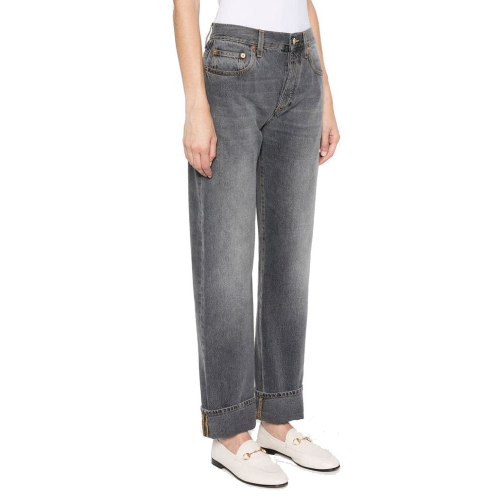 Gucci Graue Jeans aus Baumwolle im Relaxed Fit