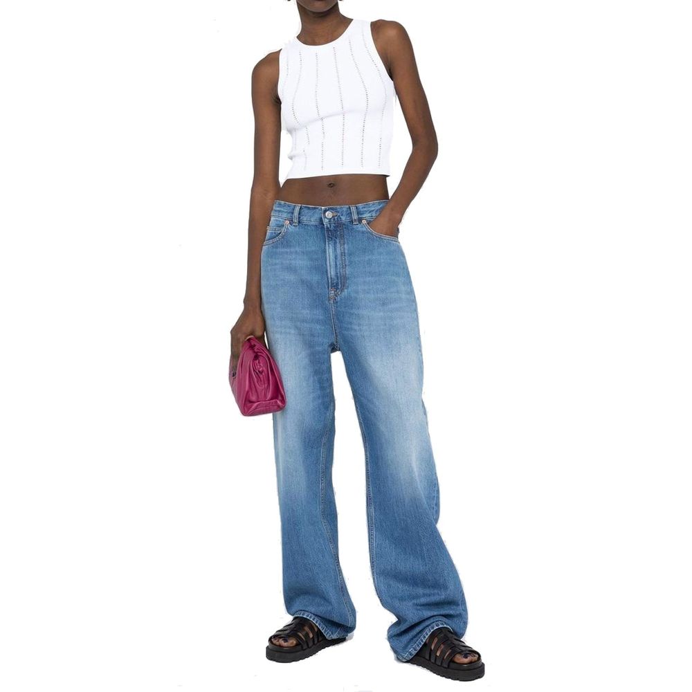 Valentino Blaue Baumwolljeans im Relaxed Fit