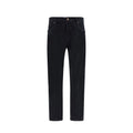 Saint Laurent Schwarze Baumwoll-Jeans mit geradem Bein