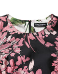 Dolce & Gabbana Mehrfarbiges Blumen-Brocaded-Minikleid in A-Linie