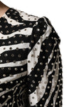 Dolce & Gabbana Kleines Kleid mit Zebra-Strasssteinen in Schwarz und Weiß