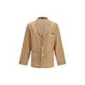 Dolce & Gabbana Beige Leinen-Morgenmantel