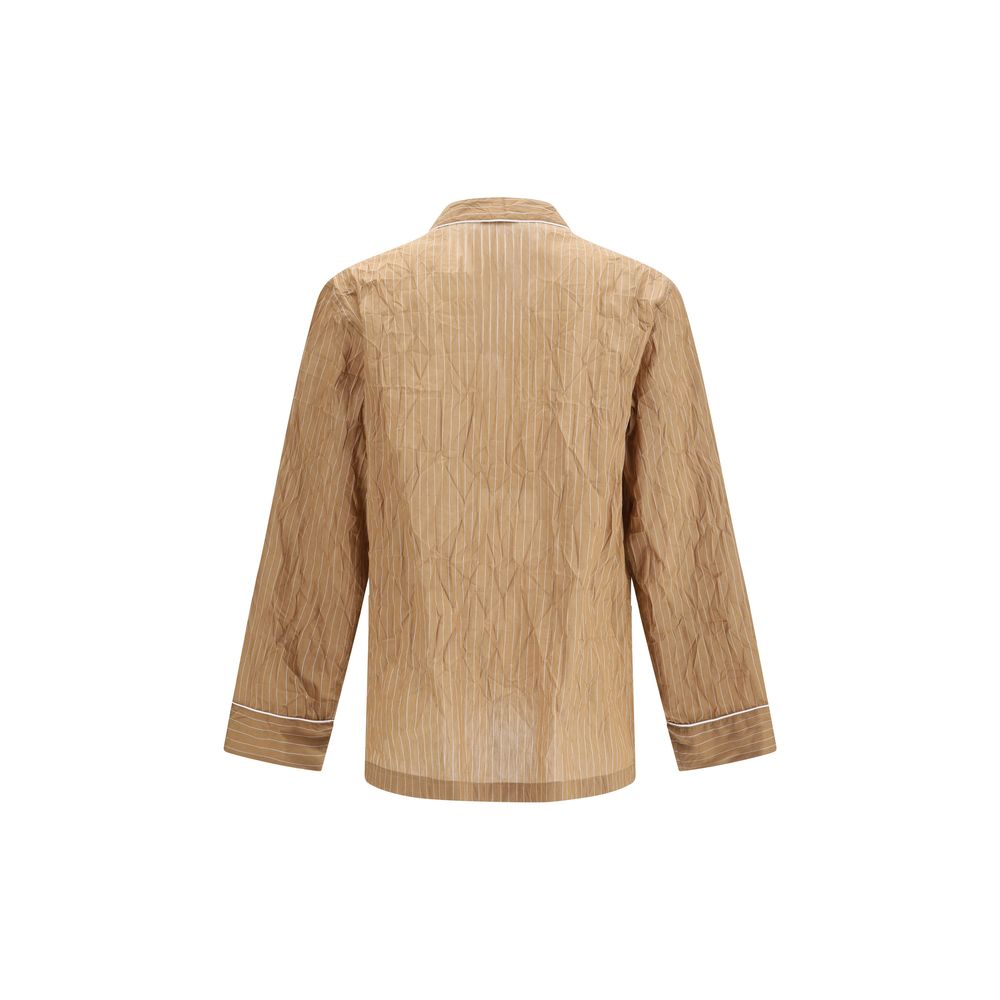 Dolce & Gabbana Beige Leinen-Morgenmantel