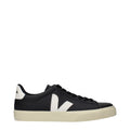 Veja Schwarze Leder Low-Top-Sneaker