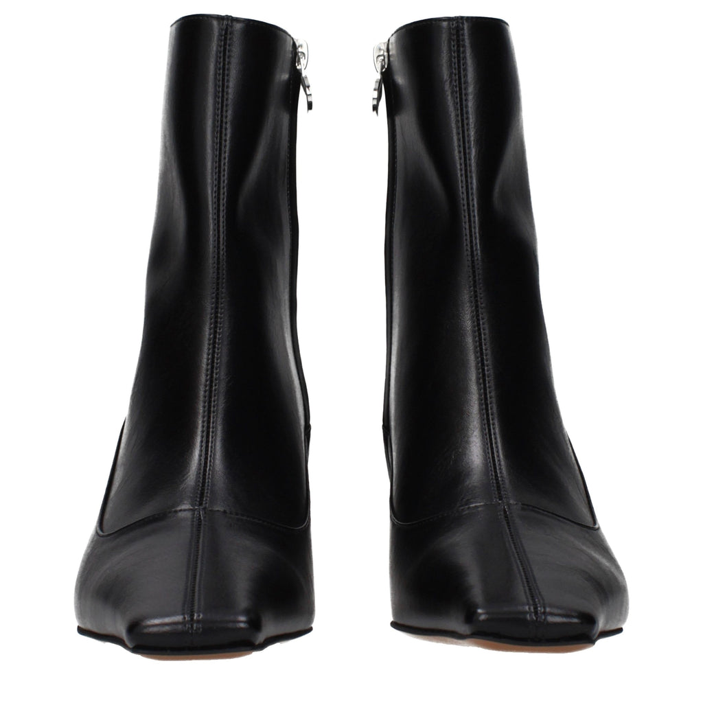 Stella McCartney Schwarze Leder-Stiefeletten