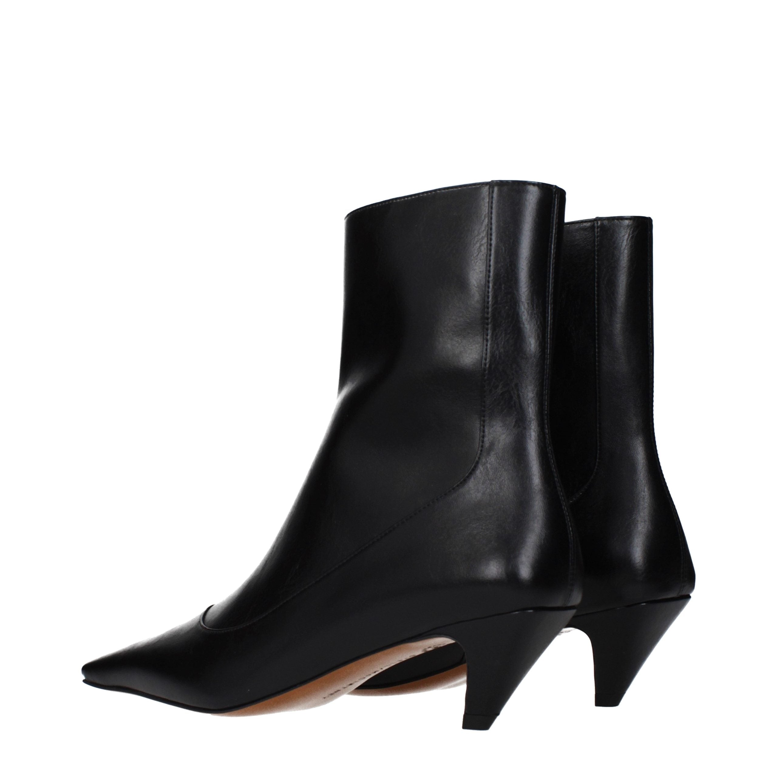Stella McCartney Schwarze Leder-Stiefeletten