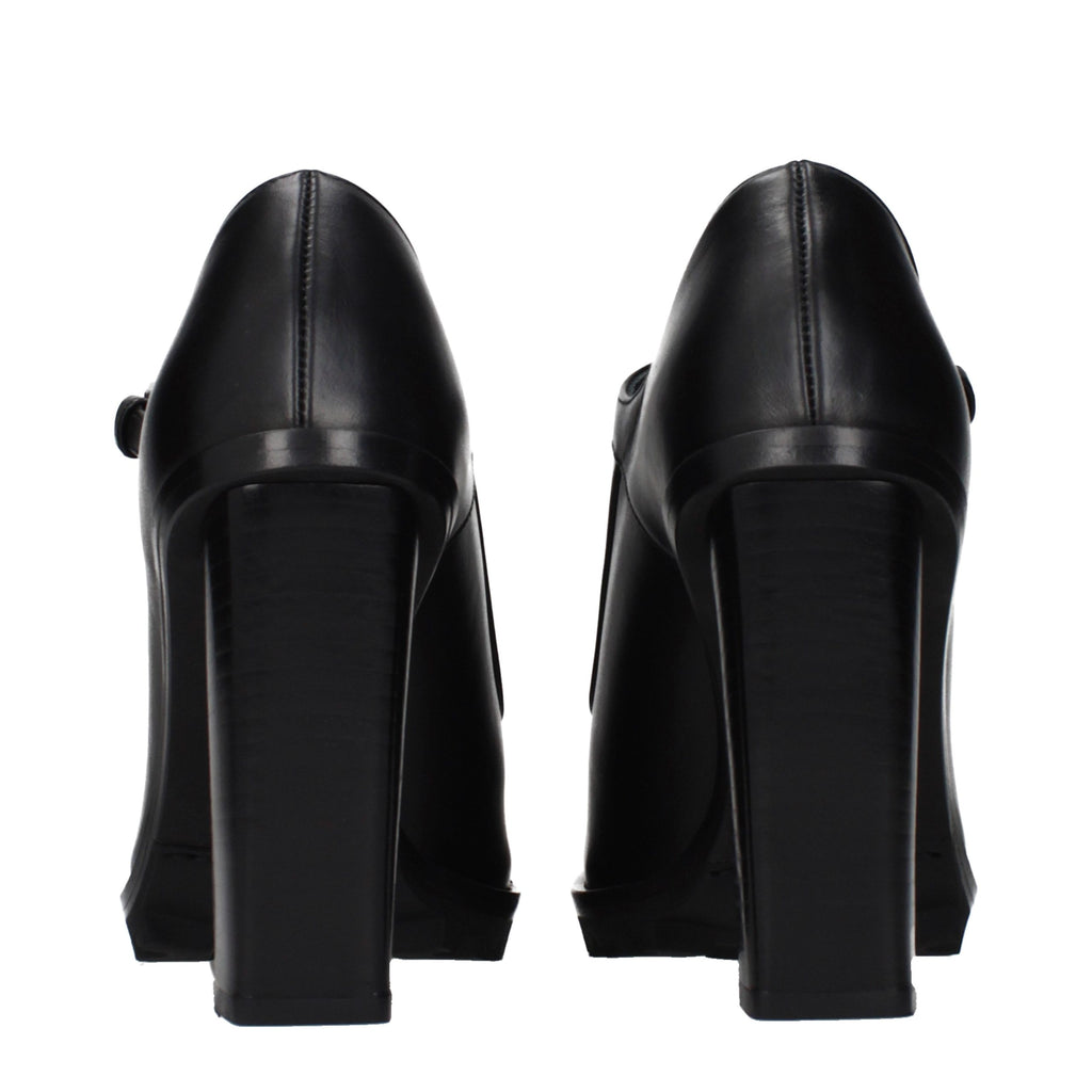 Max Mara Schwarze Leder Pumps mit hohem Absatz