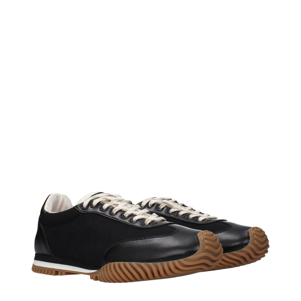 Stella McCartney Schwarze Stoff-Sneaker mit niedrigem Schaft