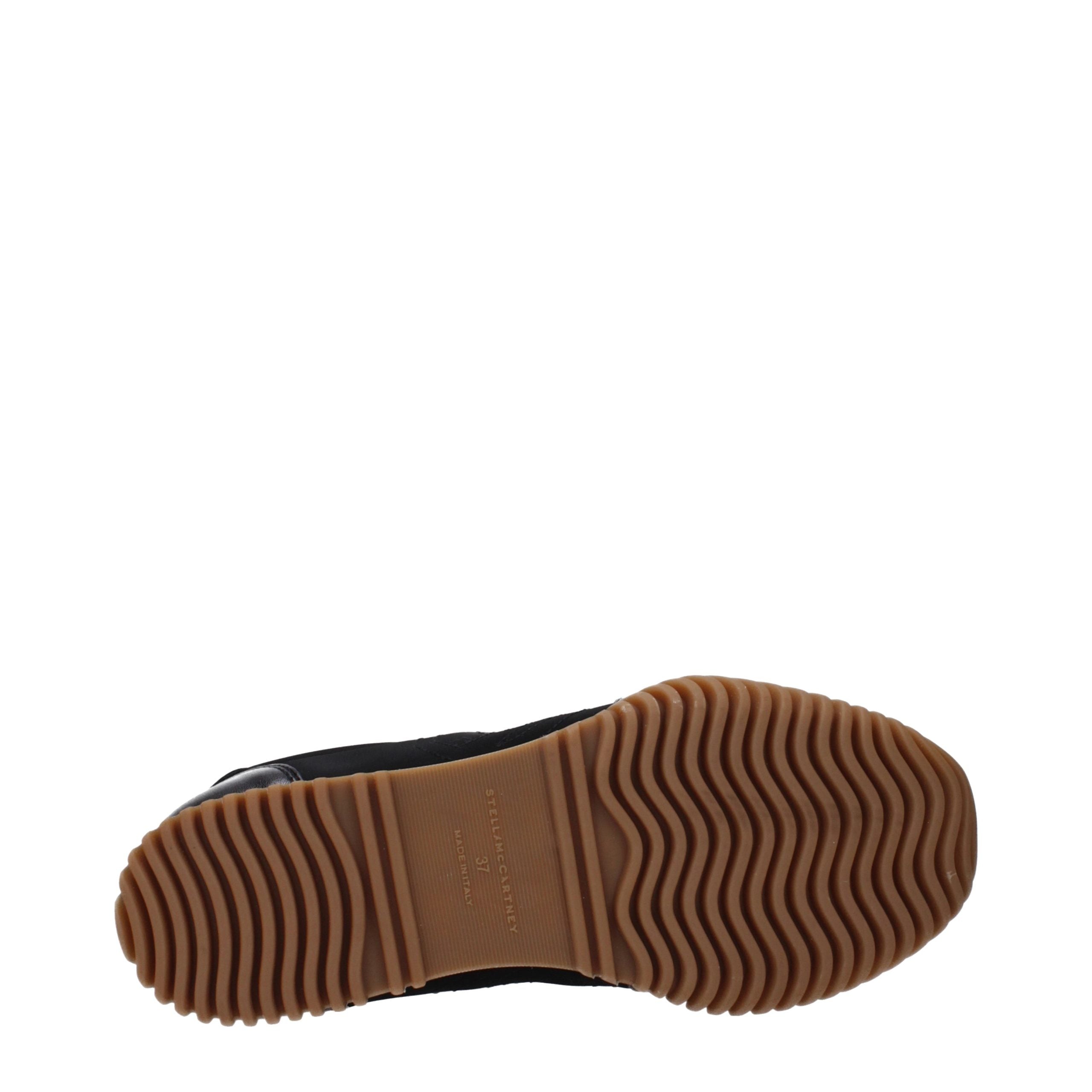 Stella McCartney Schwarze Stoff-Sneaker mit niedrigem Schaft