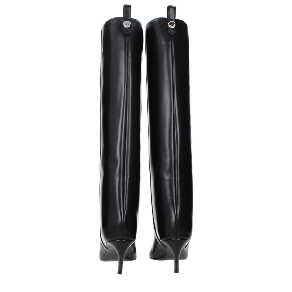 The Attico Schwarze Lederstiefel