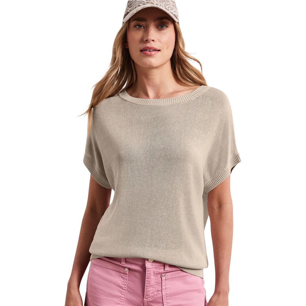 Street One Beige Viskose Ärmelloser Pullover