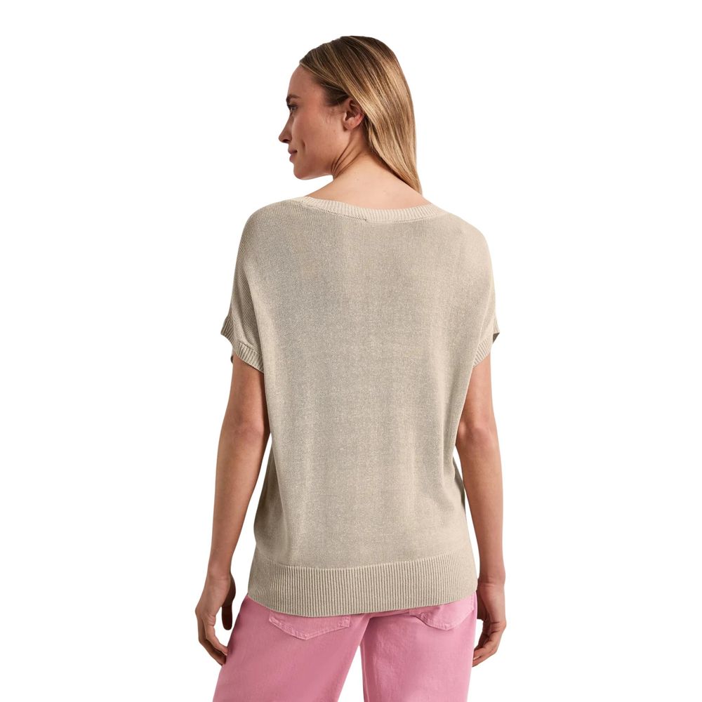Street One Beige Viskose Ärmelloser Pullover