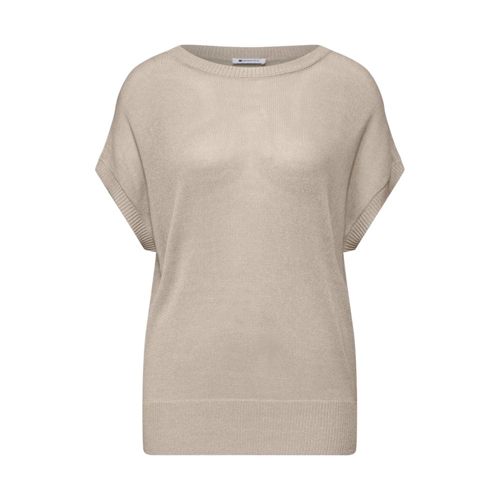 Street One Beige Viskose Ärmelloser Pullover