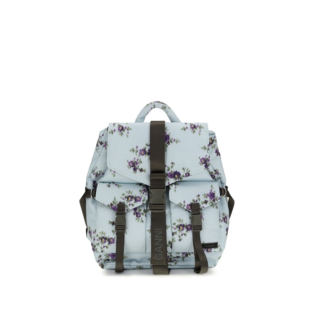 Ganni Blauer Rucksack aus Polyester
