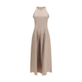 Brunello Cucinelli Beige Leinen-Freizeitkleid