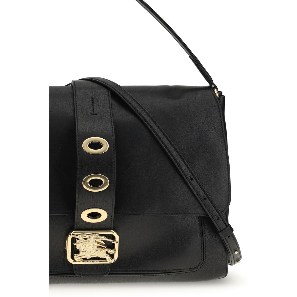 Burberry Schwarze Lammleder Handtasche Ovis Aries Aries