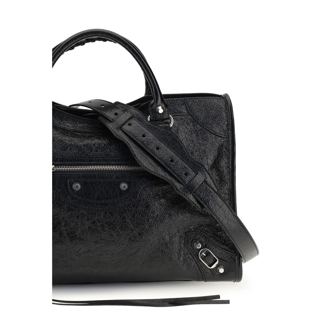 Balenciaga Schwarze Lammleder Schultertasche Ovis Aries Aries