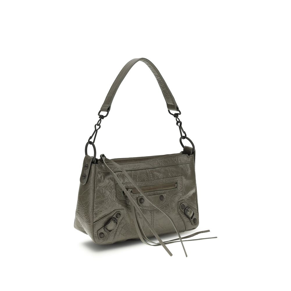 Balenciaga Schultertasche aus zweifarbigem Kalbsleder Bos Taurus