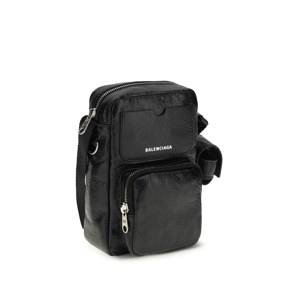 Balenciaga Schwarze Lammleder Schultertasche Ovis Aries Aries