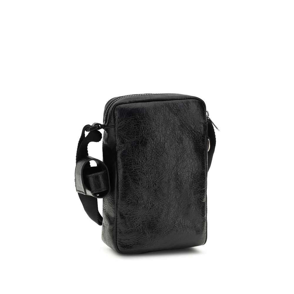 Balenciaga Schwarze Lammleder Schultertasche Ovis Aries Aries