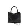 Balenciaga Schwarze Lammleder Schultertasche Ovis Aries Aries