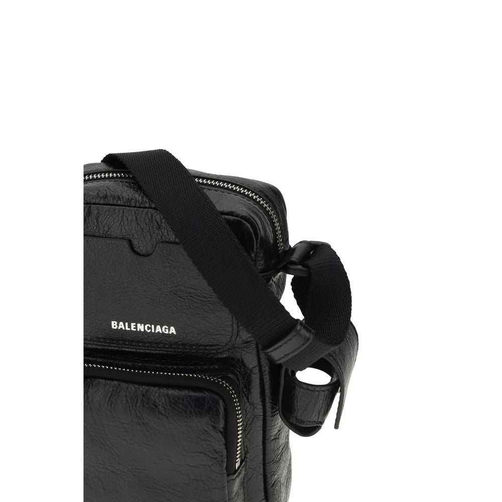 Balenciaga Schwarze Lammleder Schultertasche Ovis Aries Aries