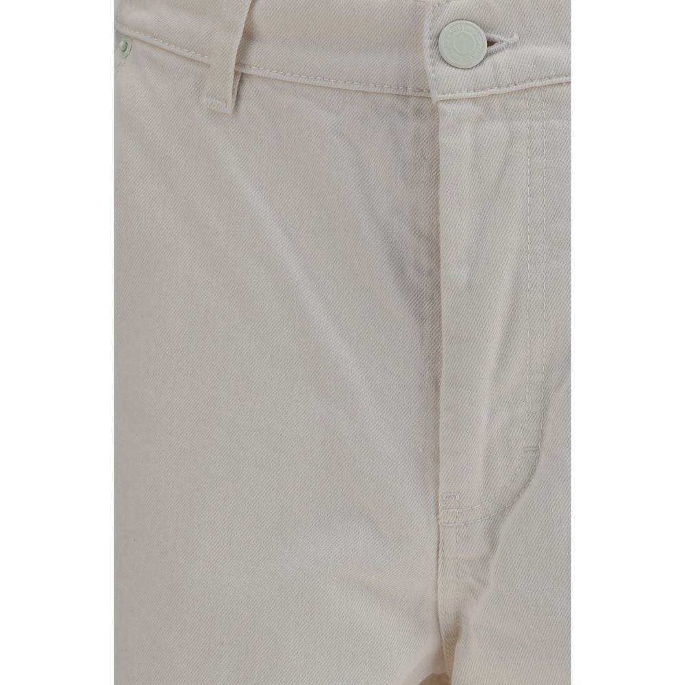 Ami Paris Weiße Baumwoll-Bermudashorts